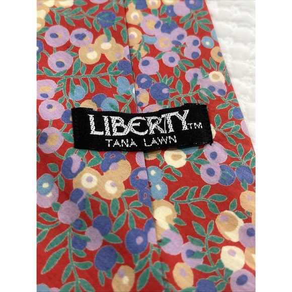 Liberty Of London cotton Neck Tie Men's Floral Print 3.5-in/57 In - Picture 5 of 6